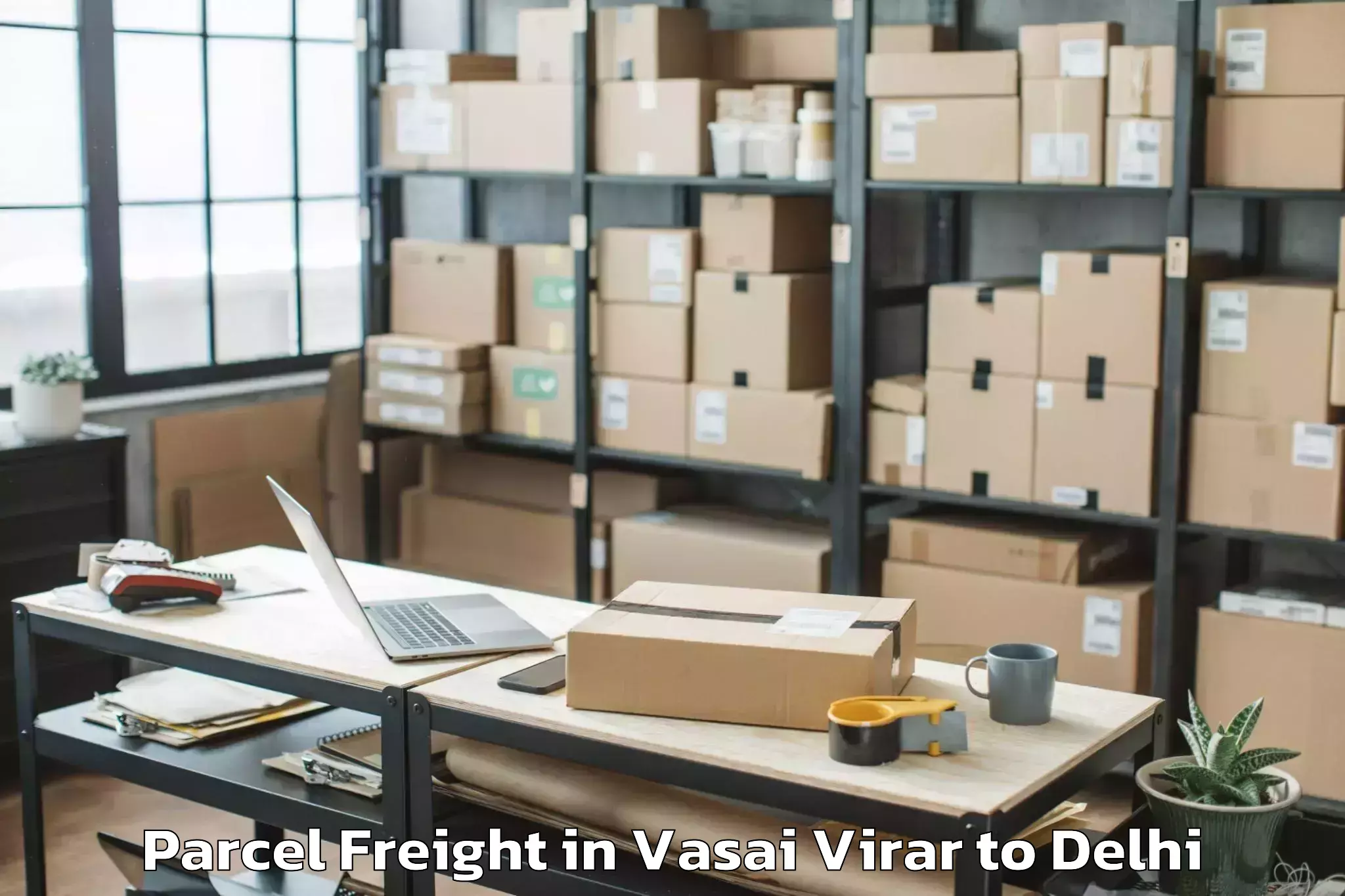 Book Your Vasai Virar to Jhilmil Parcel Freight Today